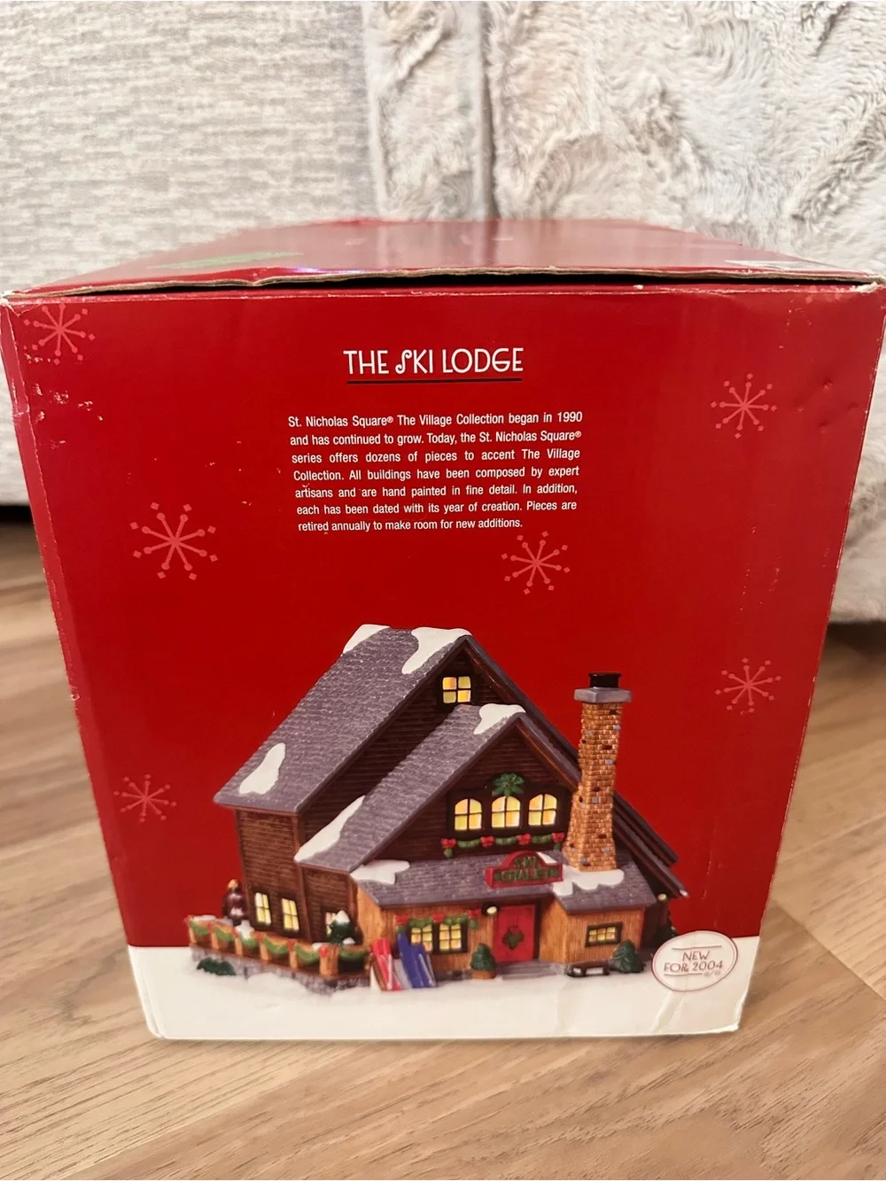 St. Nicholas Square Village Collection Ski Lodge Lighted Christmas Village